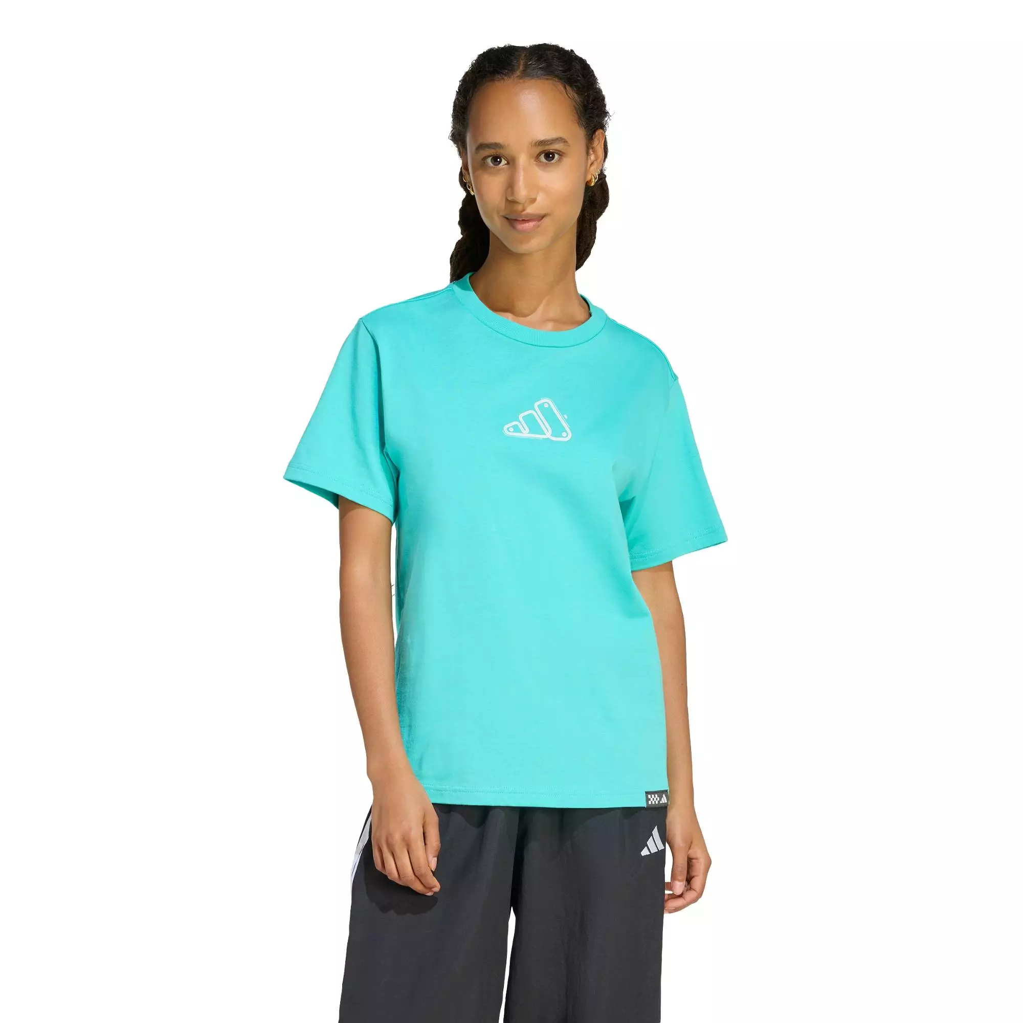 Lifestyle ADRENALINE AESTHETIC GRAPHIC T-SHIRT Women Turquoise JZ7867