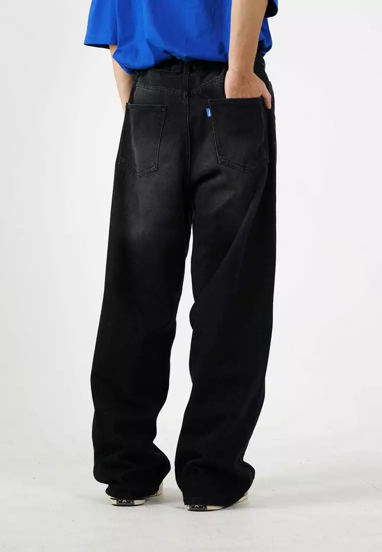 Moutley Men's Long Denim Pants Loose Fit Jeans Glass OL-C020125