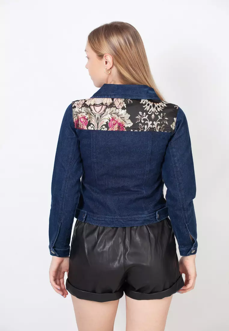 Red blue jean best sale jacket