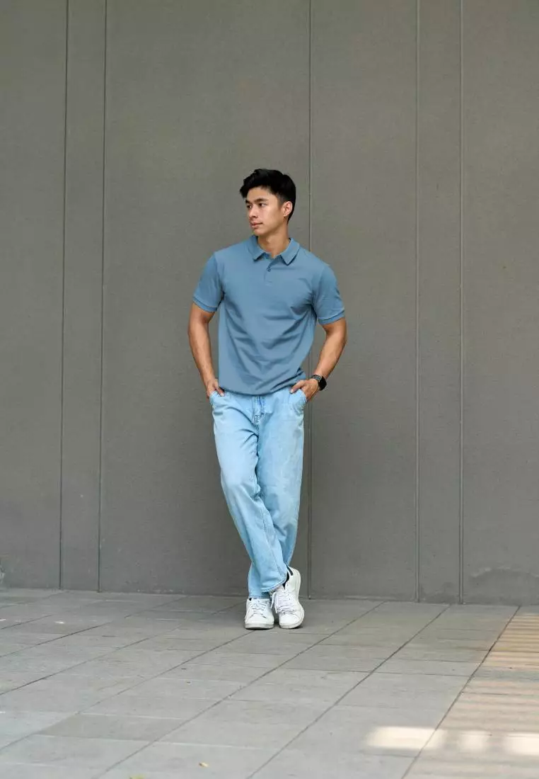 Kale HUGO Steel Blue / Polo Shirt Lengan Pendek Pria