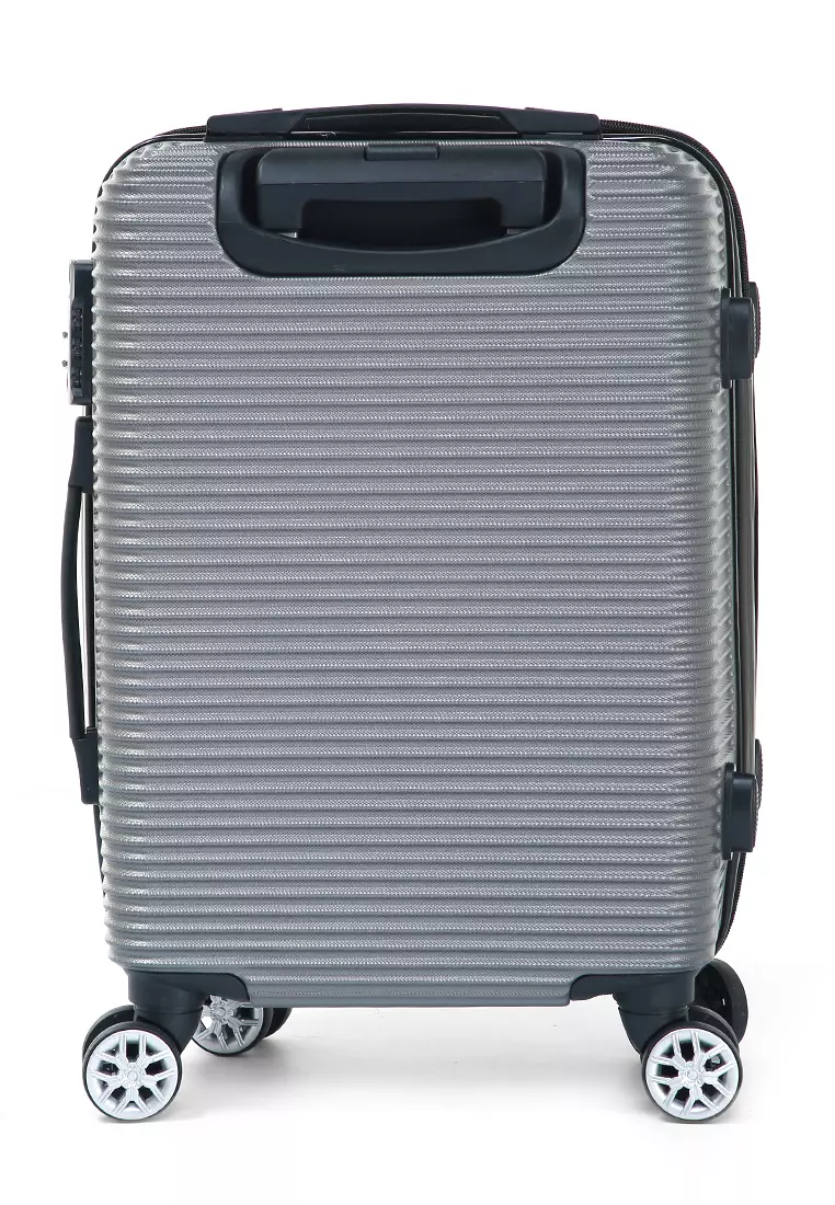 Lemno Koper Suitcase Full Line Motive Size 24 Inch Tas Travel Wheel Luggage Bag Material Fiber 803 ORIGINAL - Gray
