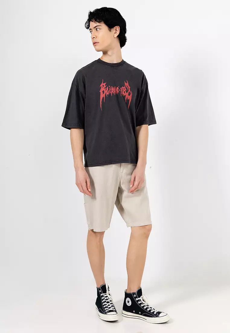 Cropped Fit Music T-Shirt