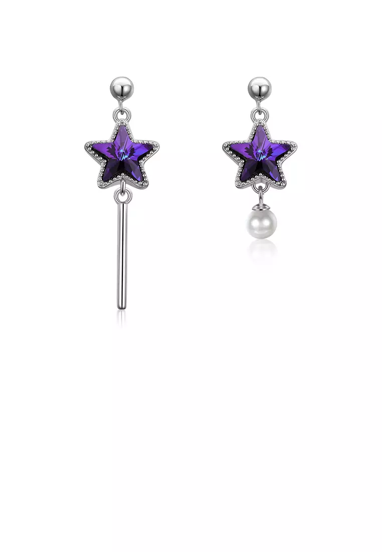 Purple fashion top earrings