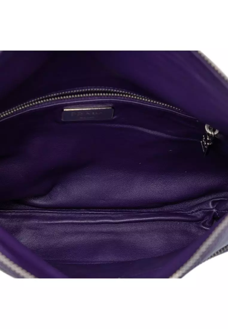 Buy Prada Pre-Loved Prada Soft Calf Fold Over Shoulder Bag Online 