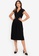ZALORA WORK black Pleat Detail Mini Dress B025FAA8AFFA0DGS_4