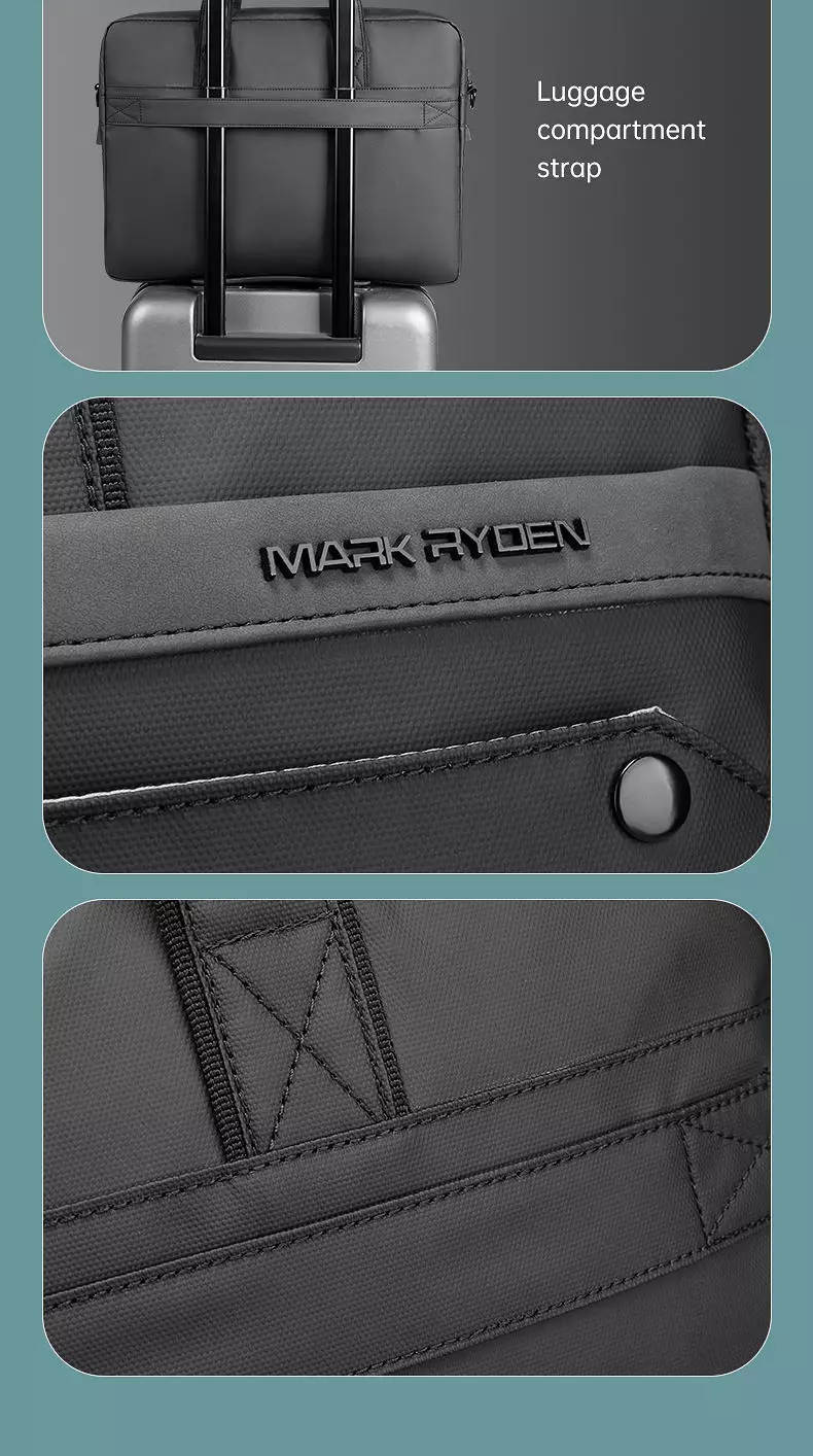 Mark Ryden MR8001D Tas Jinjing Kantor Kerja Laptop 15.6 Inch Business - BLACK