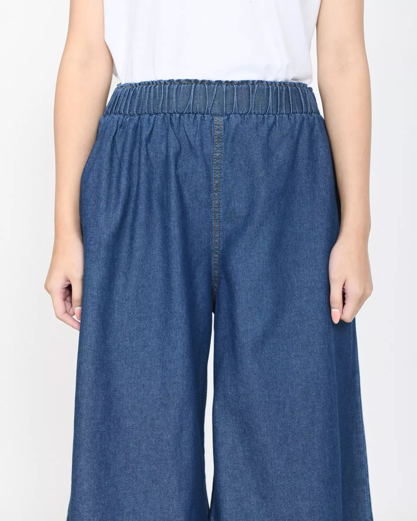 Diana Celana Kulot Denim 3/4 Wanita DARK BLUE