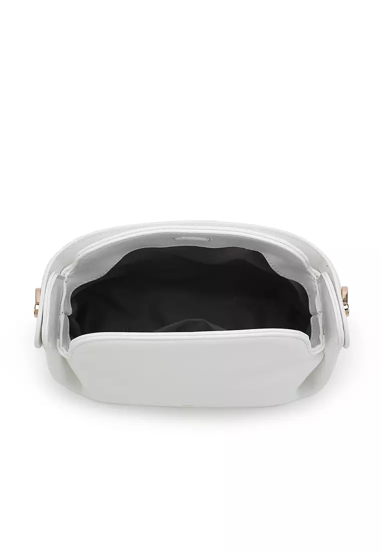 Women's Top Handle Bag / Sling Bag / Crossbody Bag - White