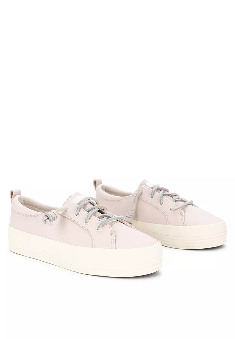 Sperry Women's Crest Vibe Platform Washable  Sneakers  Lavender Off White