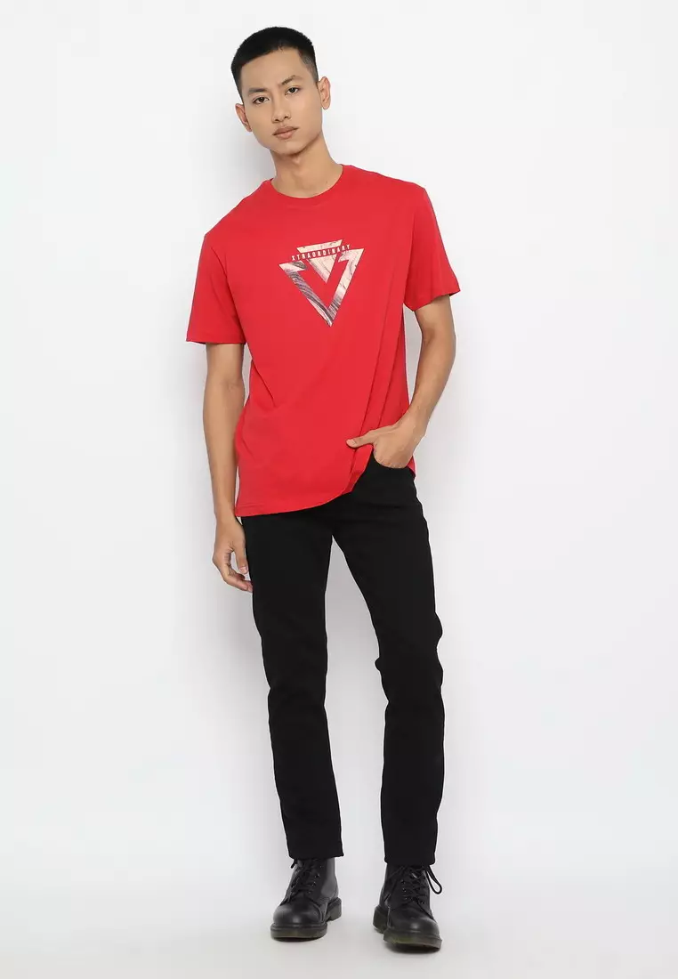 XTRAORDINARY (XO) T-Shirt Cotton Combed Sablon Discharge Pria 2073290181