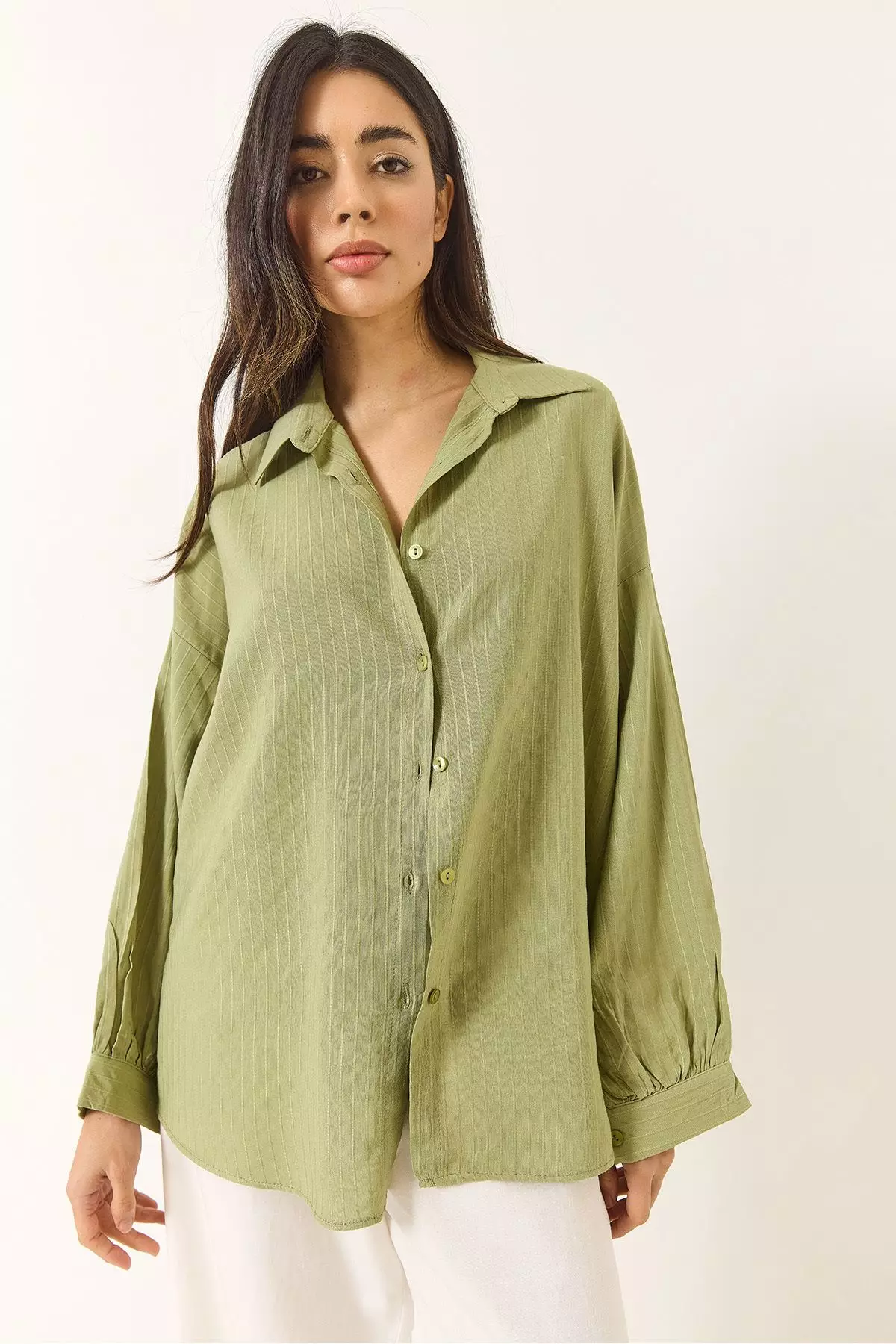Women's Jacquard Linen Shirt 60171028