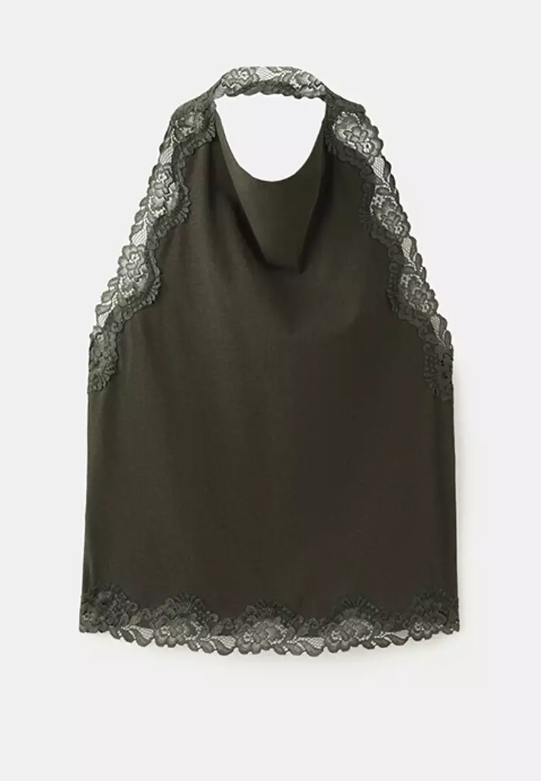 Lace Halter Neck Top