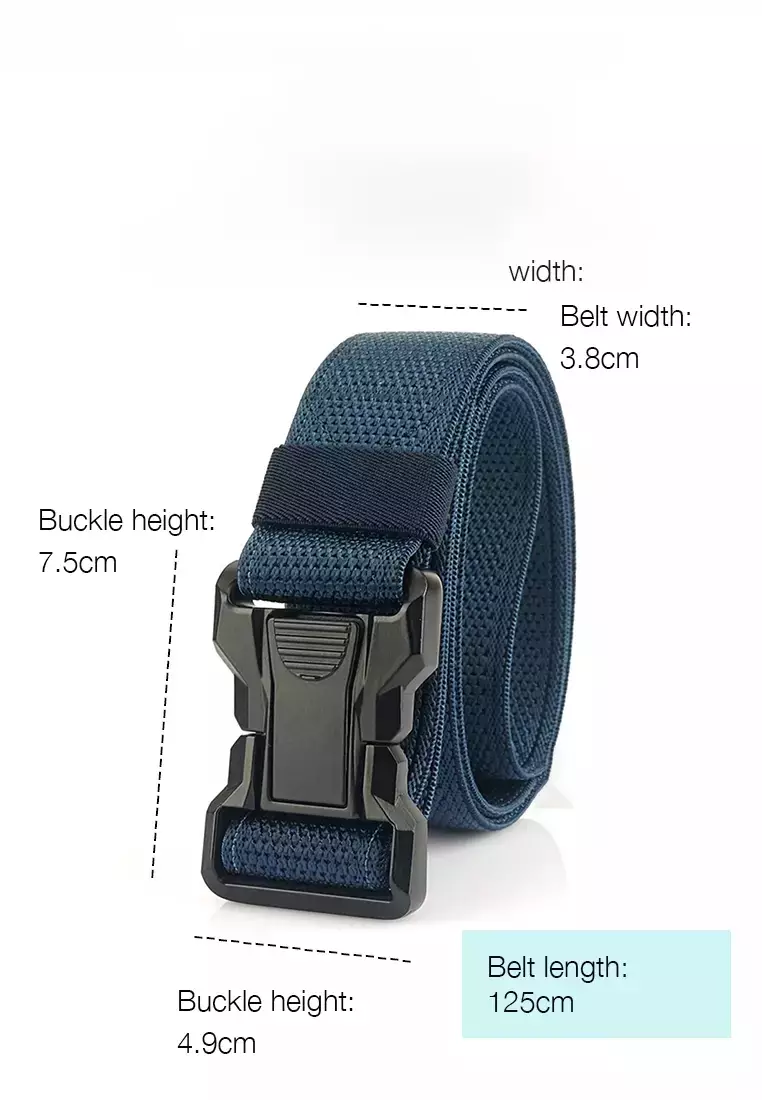 Outdoor Training Nylon Stretch Elastic Braided Quick Buckle Tactical Belt