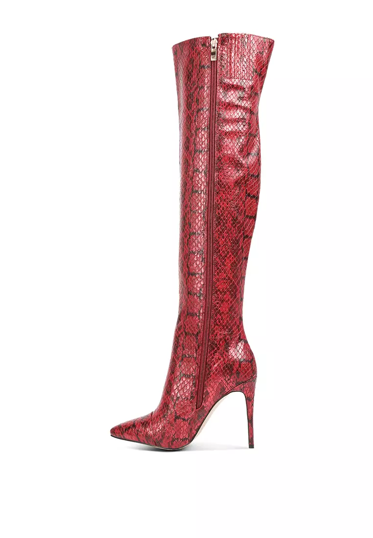 Red hotsell snake boots
