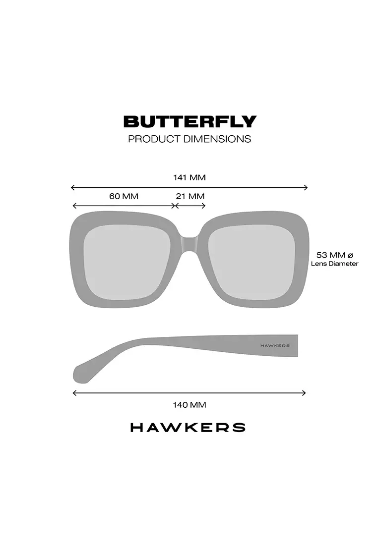 HAWKERS Carey Night BUTTERFLY Sunglasses for Women, Female. Official Product Designed in Spain