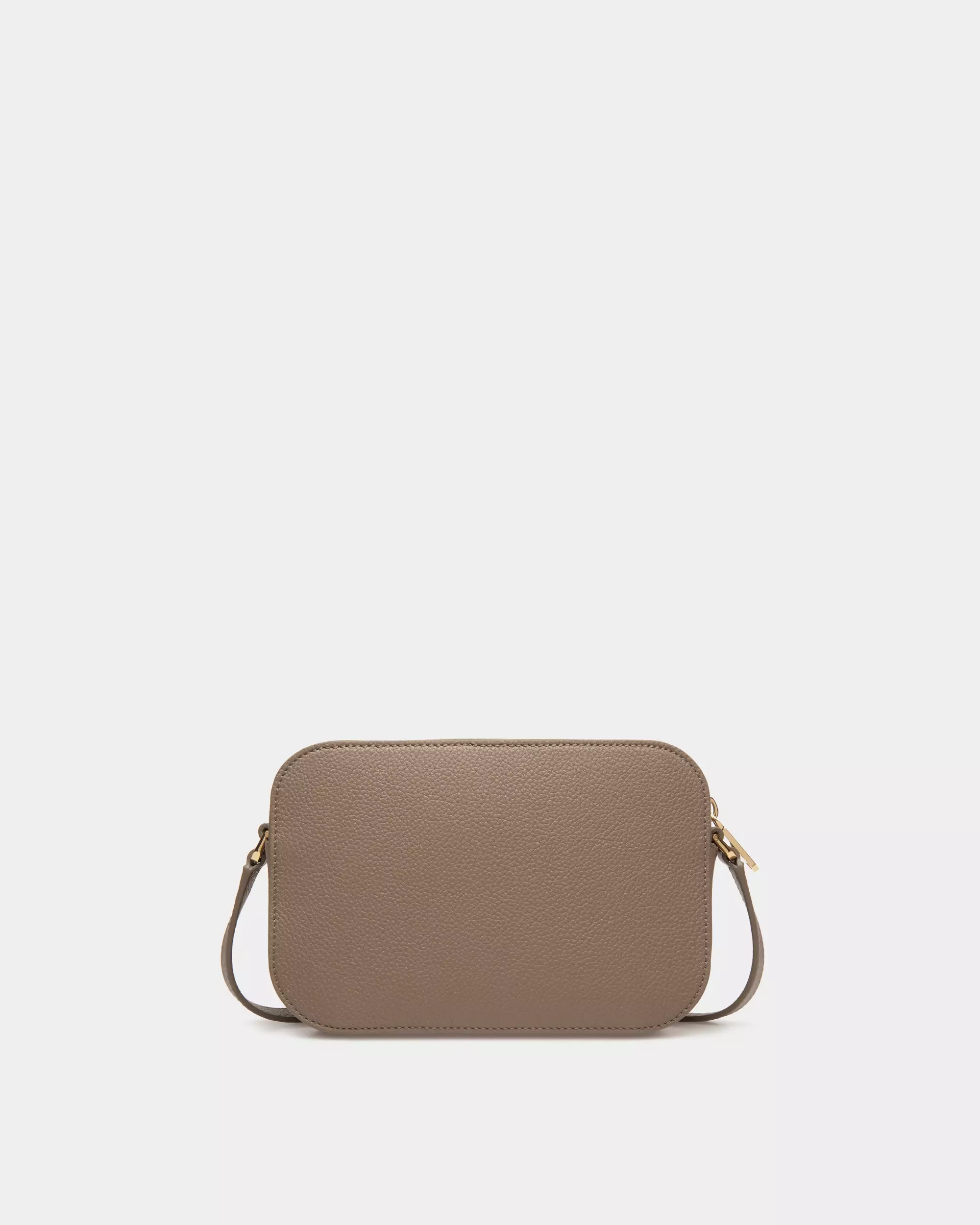 Lock Me Small Crossbody Bag in Grained Leather - Beige