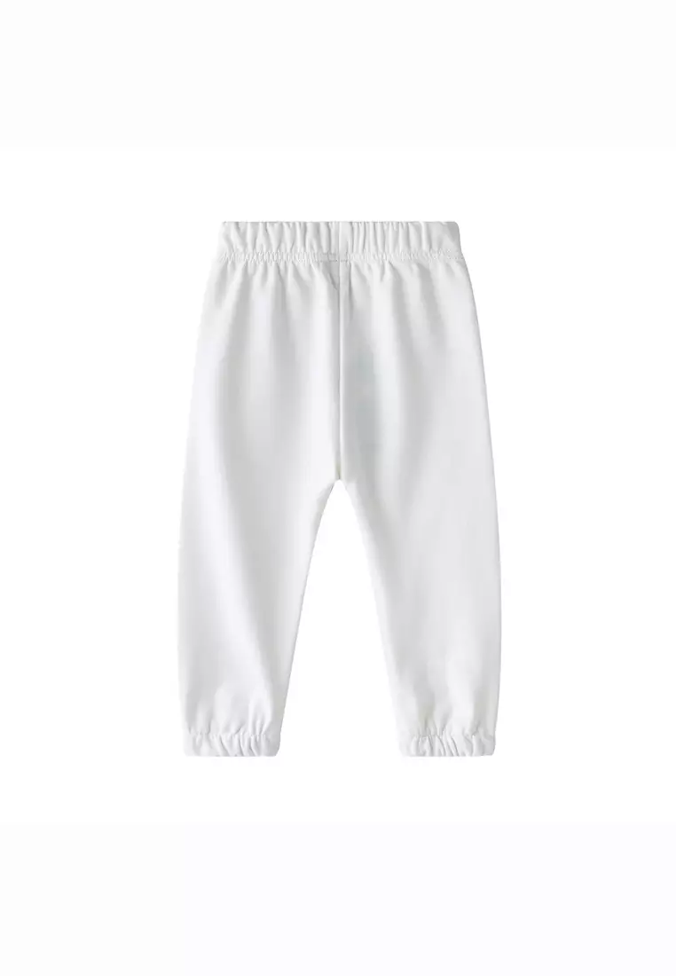 Kids Plain White Long Pants 100% Cotton Bottom Unisex Children Pants 2022