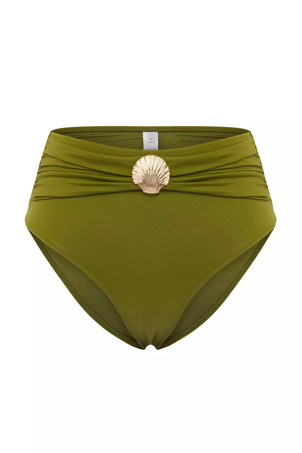 Khaki Plus Size Bikini Bottom With Shell Accessories Tbbss26Cr00005