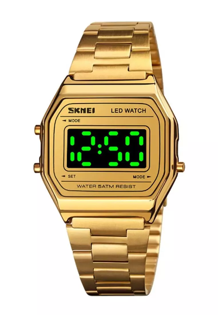 Jam Tangan Digital Pria Many Function Waterproof Strap Tali Material Stainless Steel BP72 ORIGINAL