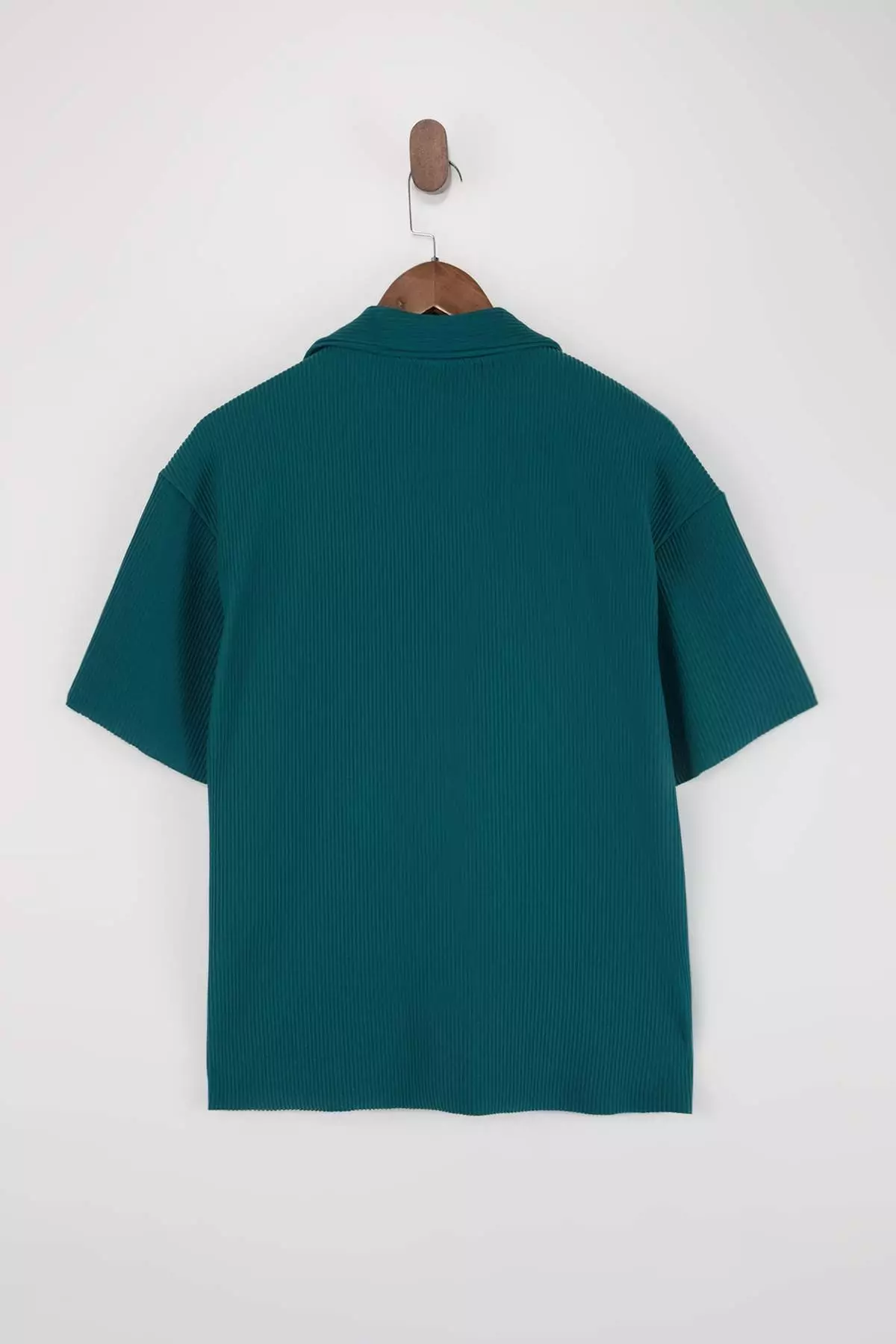 Green Oversized Polo Neck Plain Polo Neck T-Shirt Tmnss23Po00020