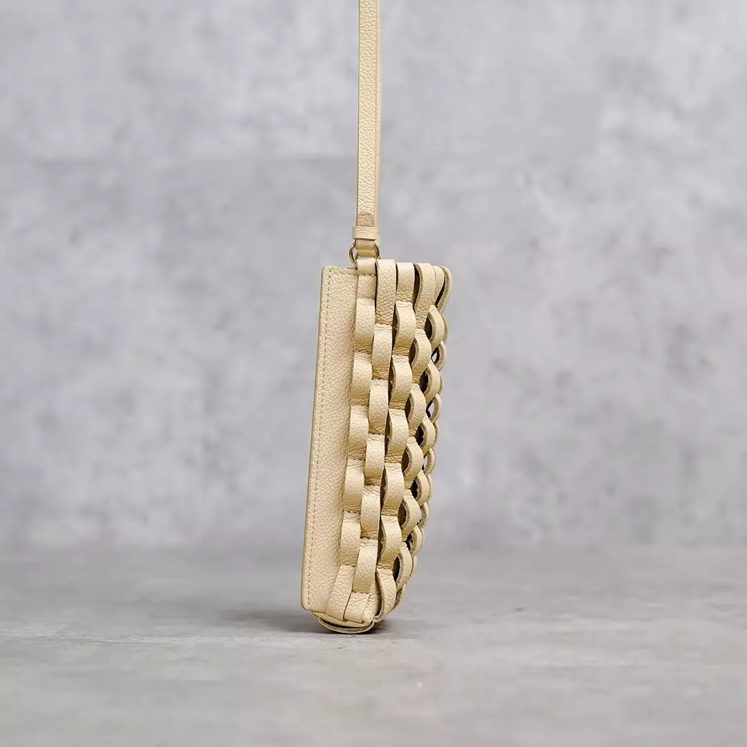 Tas POLENE ONDA BEIGE PHONE BAG WITH CARD SLOT 100% ORIGINAL