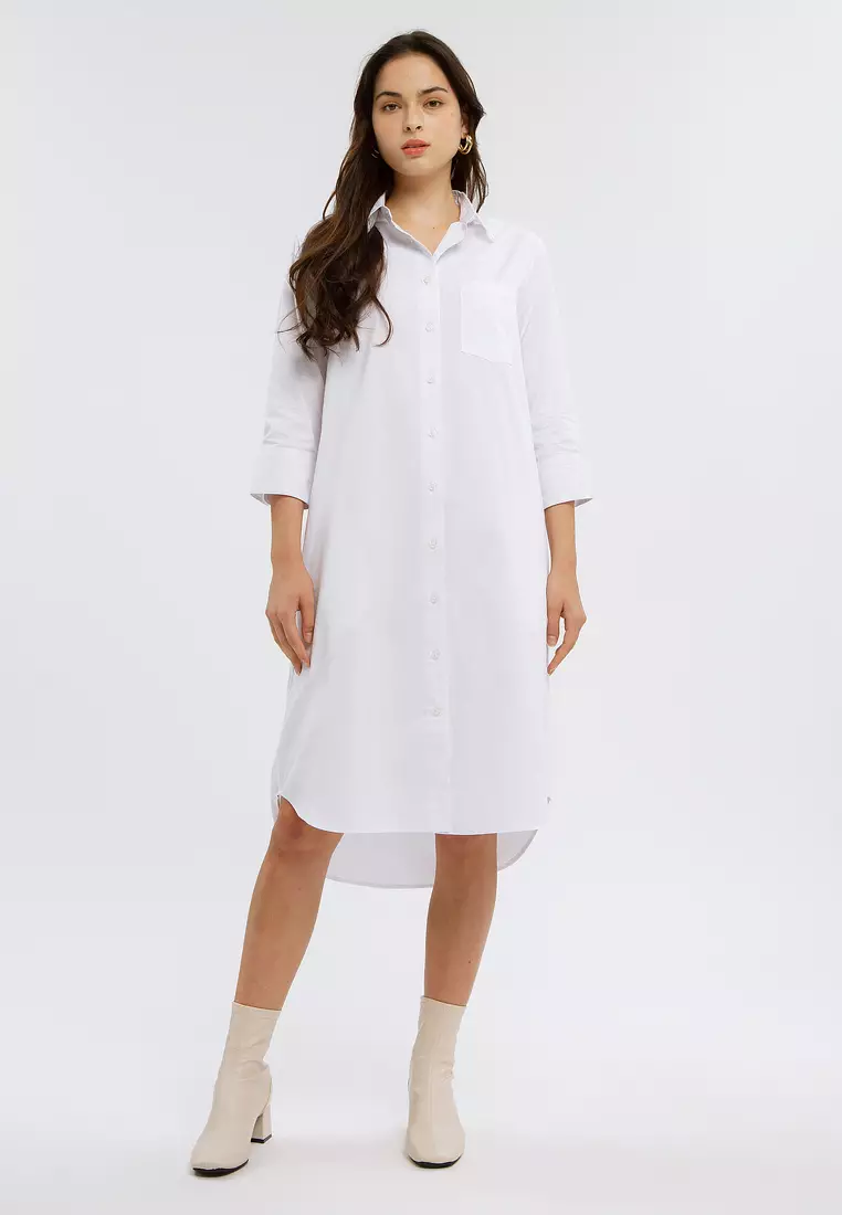 Minimal BB Bunee Dress R White