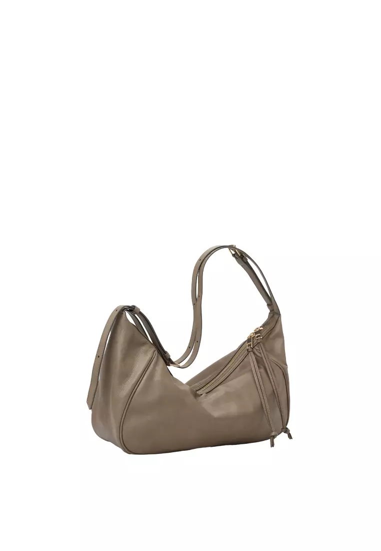 Ursula V11 2-Way Drape Hobo / Crossbody Bag - Olive
