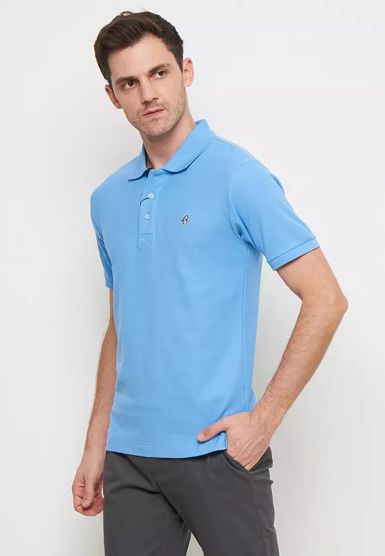 Byford Men Polo Shirt Blue -WBYPS02SSBLU