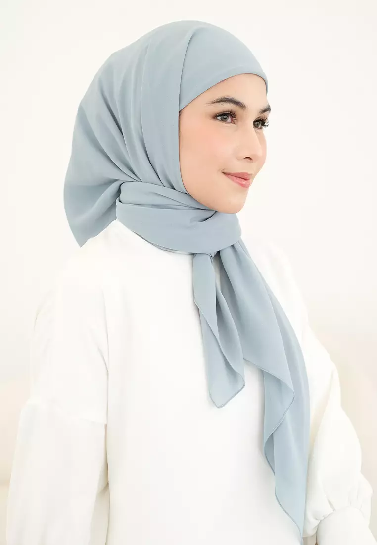 Jual Lozy Hijab Bawal Inner Square Blue Tosca Original Zalora Indonesia