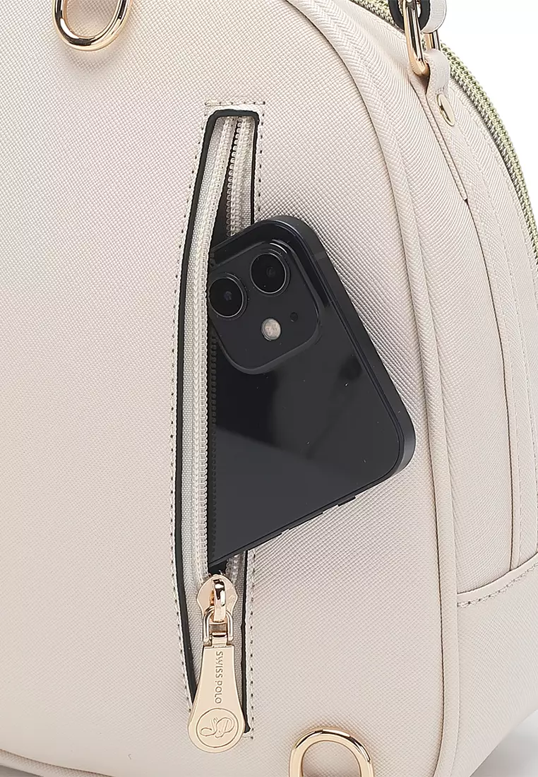 Women's Casual 2-Way Backpack - White