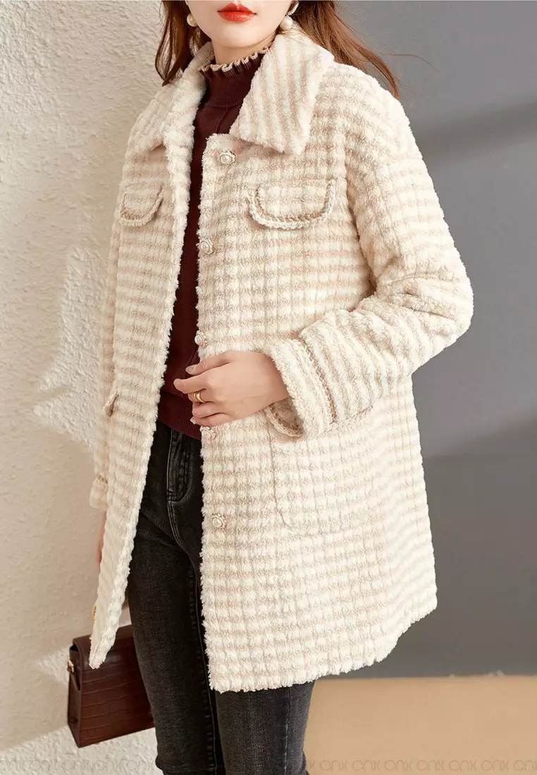 Temperament Lady'S Plush Quilted Jacket