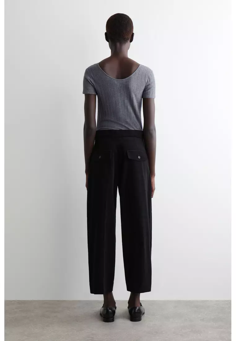CROPPED CORDUROY TROUSERS