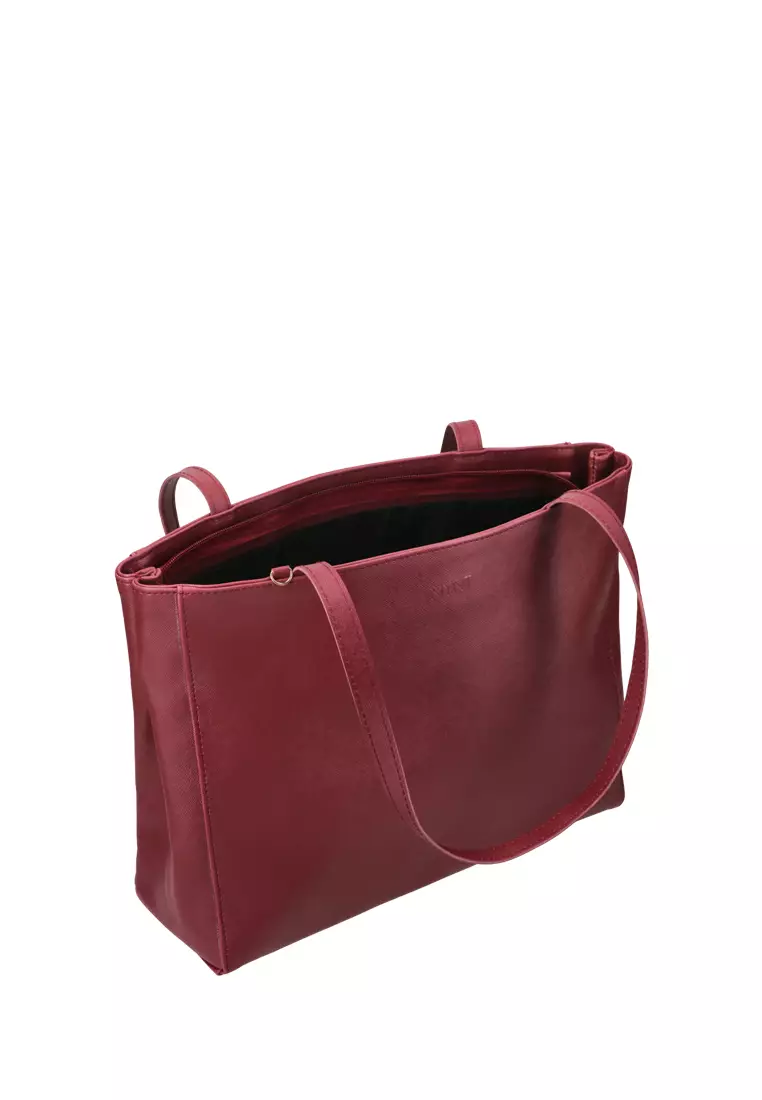 MAYONETTE Raya Tote Bag - Tas Totes Fashion Wanita - Marun