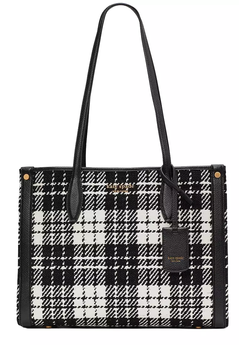 Kate spade black and sale white satchel