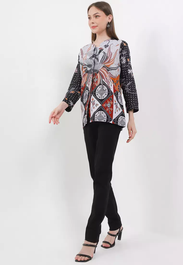Phineas Blouse Batik Premium Wanita Casual Modern