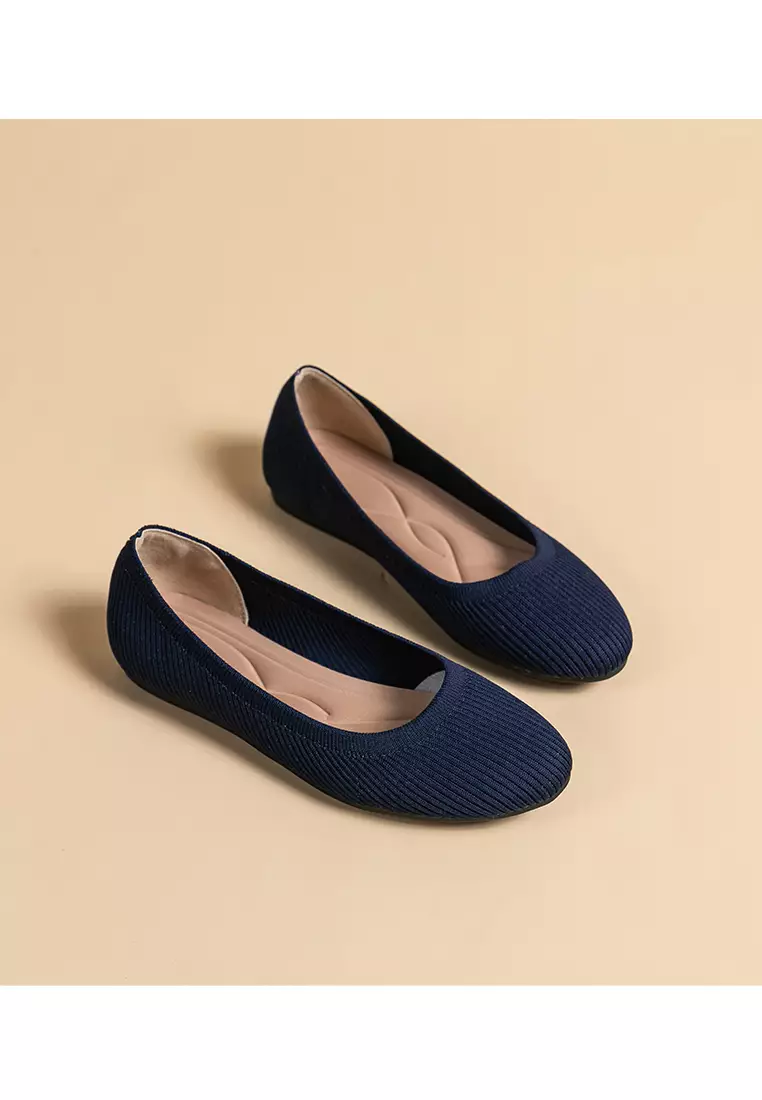 Round-toe Fly Knit‌ Flat Shoes TJ-Y2