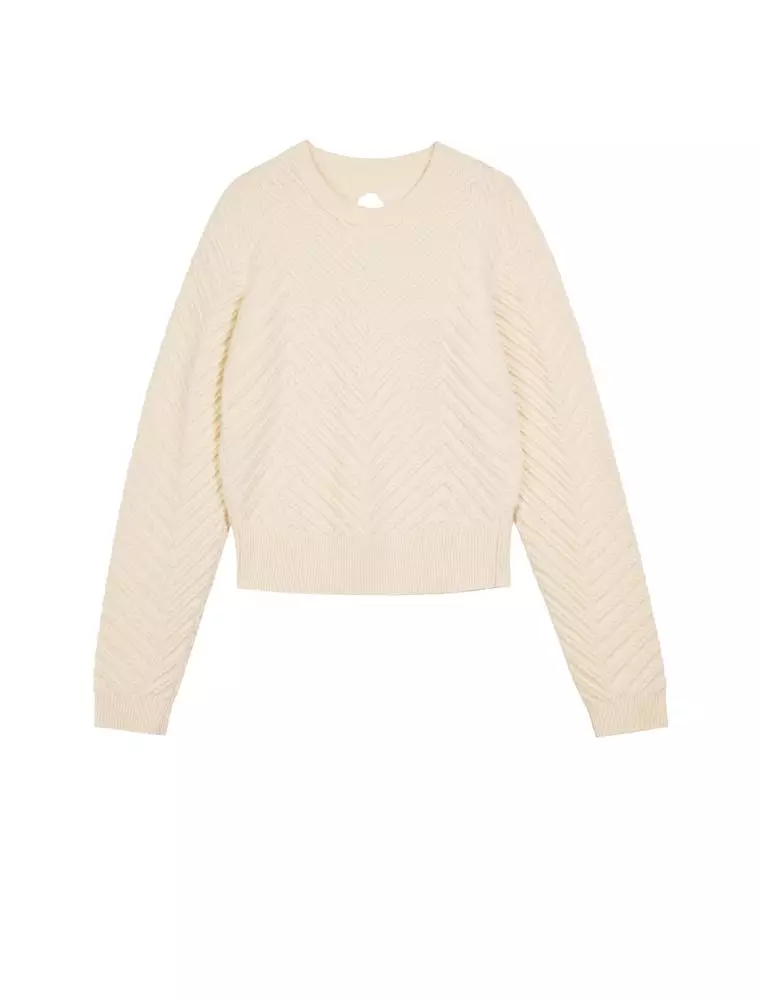 Long-sleeved cashmere pullover