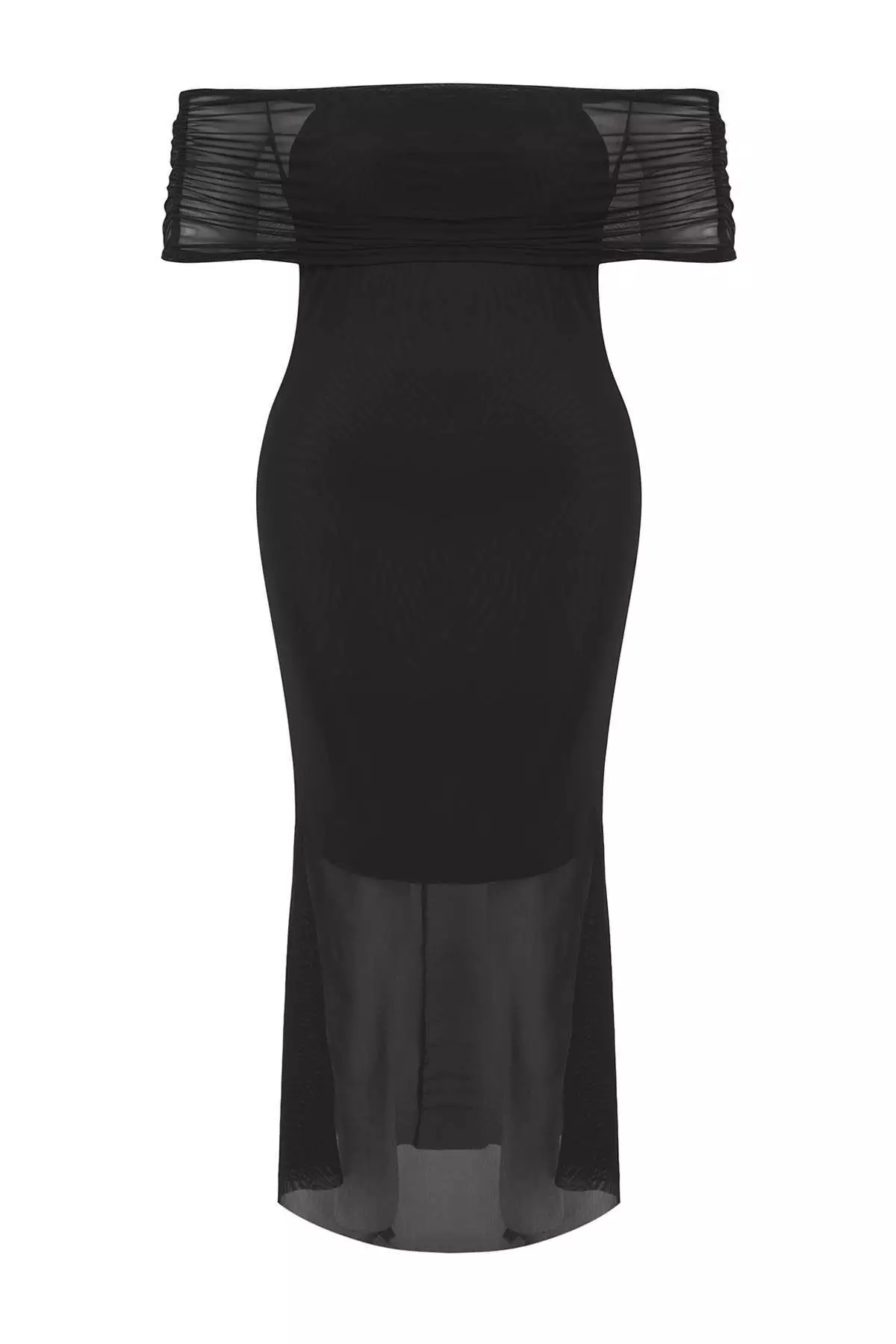 Plus Size Off Shoulder Ruched Maxi Dress