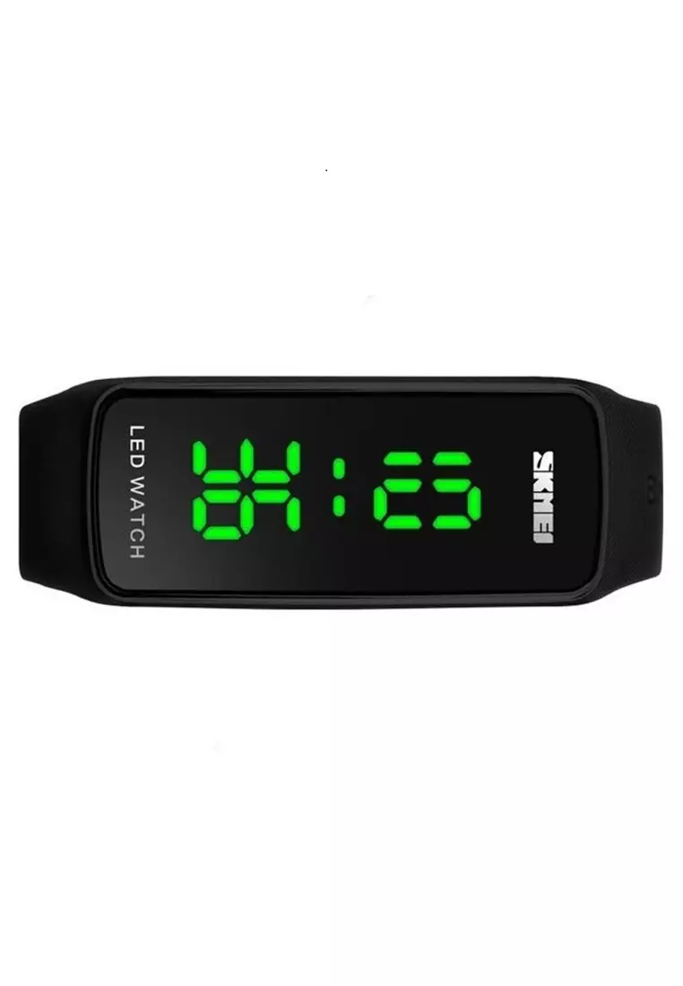 Jam Tangan Kasual Digital Pria LED Waterproof 50m Strap Tali Material Rubber HO07 ORIGINAL