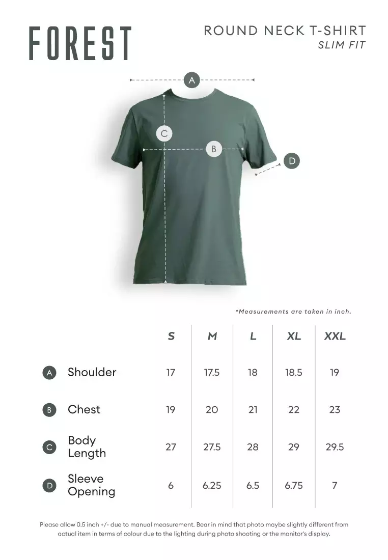 Forest Slim Fit Cotton Spandex Short Sleeve T Shirt Men - 24109-32LtBlue