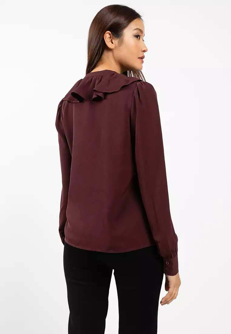 Long Sleeve Woven Top