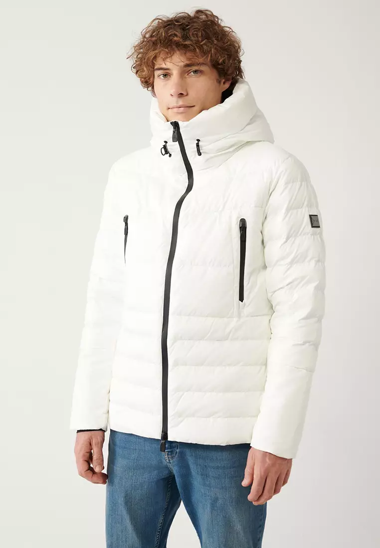 Buy Avva Men's White Goose Down Water Repellent Windproof