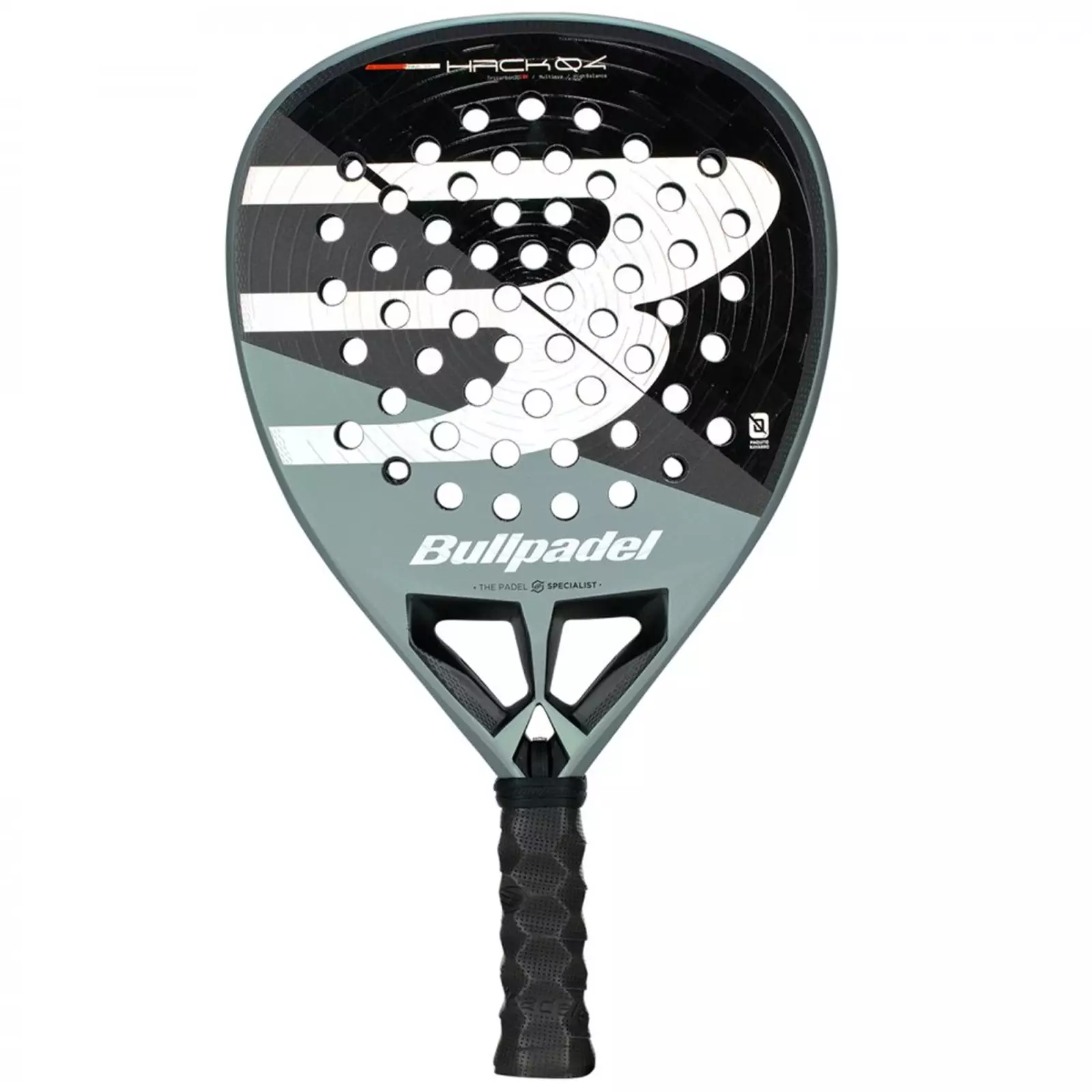 Raket Padel BULLPADEL Hack 04 2026 360-365 Grey Black