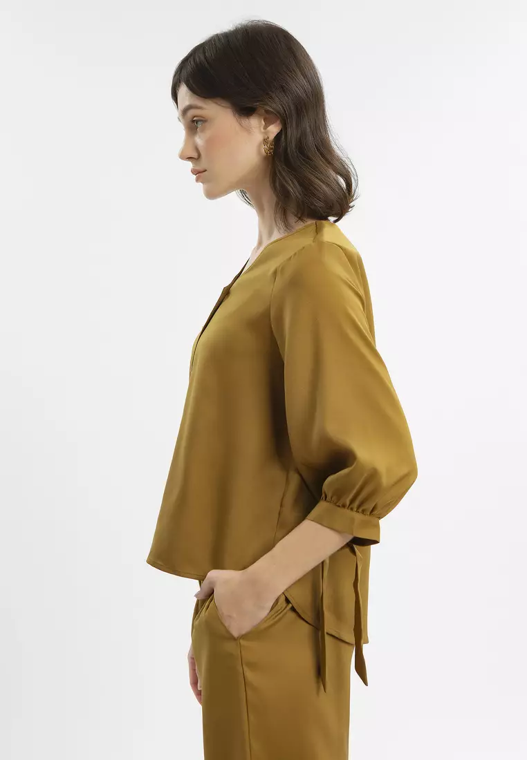 Minimal Hellena Blouse Deep Mustard