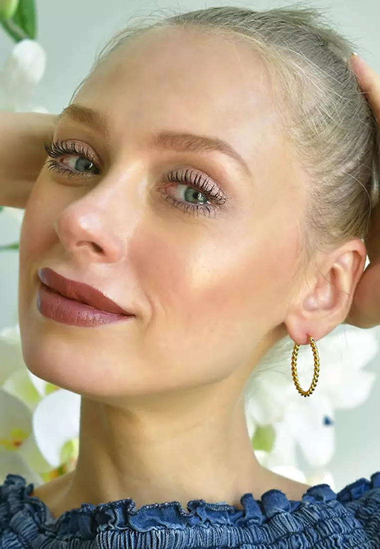 Mellenum Hoop Gold Layered Earrings