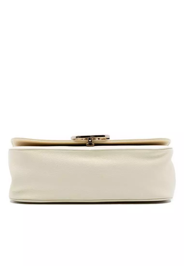 Pre-Loved Chanel Large Chevron Sheepskin Subtle Flap