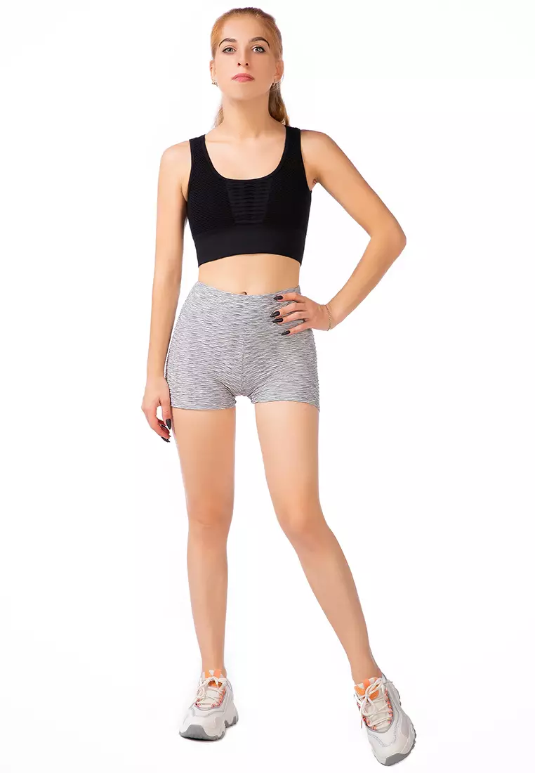 High Rise Biker Shorts in Grey