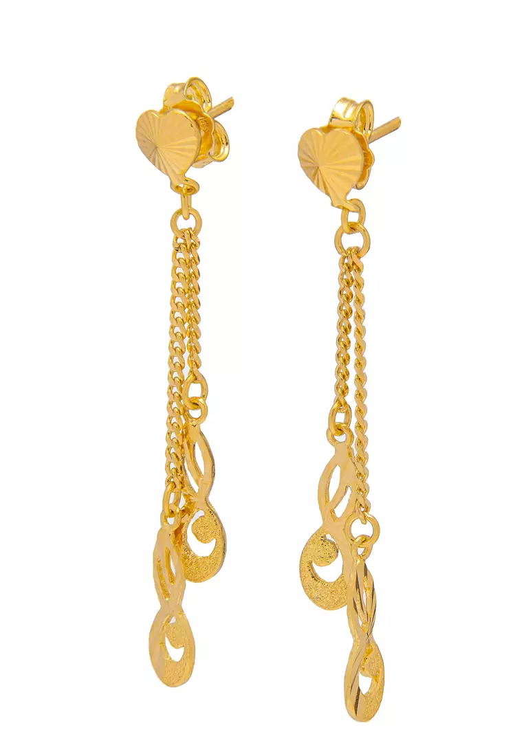 Gold earrings deals buy online