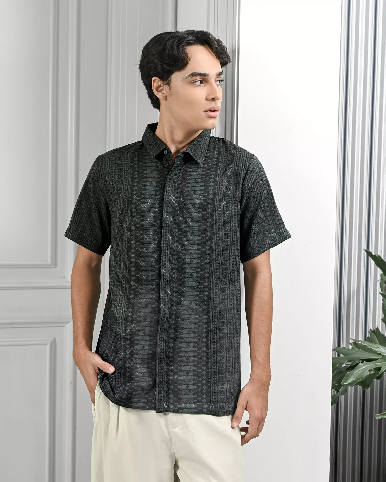 KASEP MADANA SHIRT / KEMEJA PRIA / BAJU LEBARAN - EMERALD