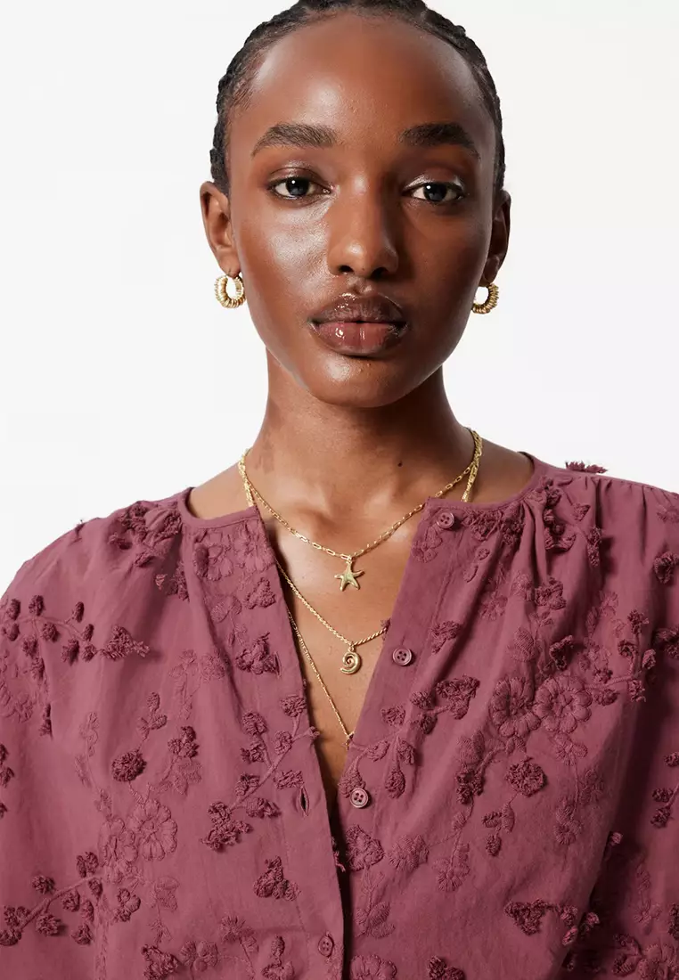 Oversized Puff-Sleeve Blouse